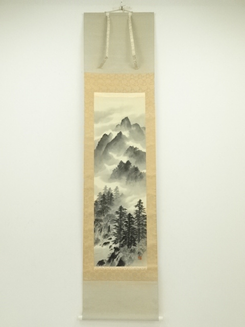 JAPANESE HANGING SCROLL / HAND PAINTED / LANDSCAPE